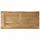 bordplade 100x40x2,5 cm naturlig kant massivt ru mangotræ