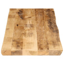 bordplade 110x40x2,5 cm naturlig kant massivt ru mangotræ