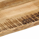 bordplade 110x40x2,5 cm naturlig kant massivt ru mangotræ
