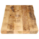 bordplade 120x40x2,5 cm naturlig kant massivt ru mangotræ