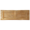 bordplade 120x40x2,5 cm naturlig kant massivt ru mangotræ