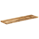 bordplade 160x40x2,5 cm naturlig kant massivt ru mangotræ