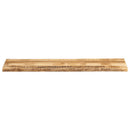 bordplade 160x40x2,5 cm naturlig kant massivt ru mangotræ