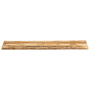 bordplade 180x40x2,5 cm naturlig kant massivt ru mangotræ