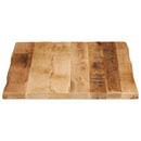 bordplade 70x60x2,5 cm naturlig kant massivt ru mangotræ