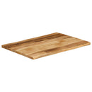 bordplade 90x60x2,5 cm naturlig kant massivt ru mangotræ