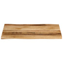 bordplade 90x60x2,5 cm naturlig kant massivt ru mangotræ