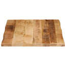 bordplade 90x60x2,5 cm naturlig kant massivt ru mangotræ