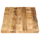bordplade 140x60x2,5 cm naturlig kant massivt ru mangotræ