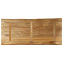 bordplade 140x60x2,5 cm naturlig kant massivt ru mangotræ