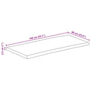 bordplade 140x60x2,5 cm naturlig kant massivt ru mangotræ