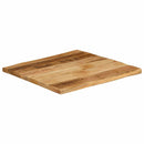 bordplade 40x40x3,8 cm naturlig kant massivt ru mangotræ