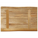 bordplade 50x40x3,8 cm naturlig kant massivt ru mangotræ