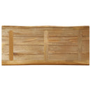 bordplade 90x40x3,8 cm naturlig kant massivt ru mangotræ