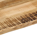 bordplade 90x40x3,8 cm naturlig kant massivt ru mangotræ