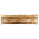 bordplade 180x40x3,8 cm naturlig kant massivt ru mangotræ