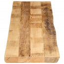 bordplade 180x40x3,8 cm naturlig kant massivt ru mangotræ