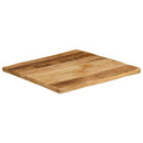 bordplade 60x60x3,8 cm naturlig kant massivt ru mangotræ