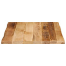 bordplade 60x60x3,8 cm naturlig kant massivt ru mangotræ