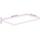 bordplade 100x60x3,8 cm naturlig kant massivt ru mangotræ