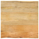 bordplade 40x40x2,5 cm naturlig kant massivt mangotræ