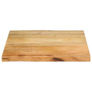 bordplade 40x40x2,5 cm naturlig kant massivt mangotræ