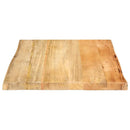 bordplade 40x40x2,5 cm naturlig kant massivt mangotræ