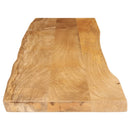 bordplade 160x40x2,5 cm naturlig kant massivt mangotræ