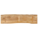 bordplade 160x40x2,5 cm naturlig kant massivt mangotræ