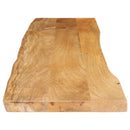 bordplade 180x40x2,5 cm naturlig kant massivt mangotræ