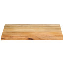 bordplade 70x60x2,5 cm naturlig kant massivt mangotræ