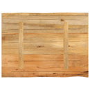 bordplade 70x60x2,5 cm naturlig kant massivt mangotræ