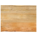 bordplade 90x60x2,5 cm naturlig kant massivt mangotræ