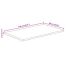 bordplade 110x60x2,5 cm naturlig kant massivt mangotræ
