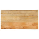 bordplade 120x60x2,5 cm naturlig kant massivt mangotræ