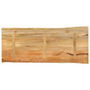bordplade 140x60x2,5 cm naturlig kant massivt mangotræ