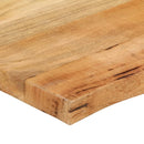 bordplade 140x60x2,5 cm naturlig kant massivt mangotræ