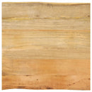 bordplade 80x80x2,5 cm naturlig kant massivt mangotræ