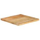 bordplade 80x80x2,5 cm naturlig kant massivt mangotræ
