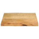 bordplade 80x80x3,8 cm naturlig kant massivt mangotræ
