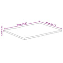 bordplade 90x80x3,8 cm naturlig kant massivt mangotræ