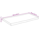 bordplade 90x40x2,5 cm naturlig kant massivt mangotræ