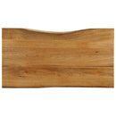 bordplade 100x60x2,5 cm naturlig kant massivt mangotræ