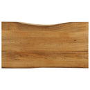 bordplade 120x60x2,5 cm naturlig kant massivt mangotræ