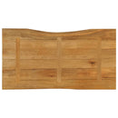 bordplade 120x60x2,5 cm naturlig kant massivt mangotræ