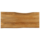 bordplade 140x60x2,5 cm naturlig kant massivt mangotræ
