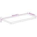 bordplade 140x60x2,5 cm naturlig kant massivt mangotræ