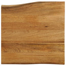 bordplade 60x60x3,8 cm naturlig kant massivt mangotræ