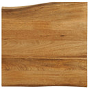 bordplade 80x80x3,8 cm naturlig kant massivt mangotræ