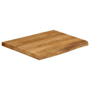 bordplade 80x80x3,8 cm naturlig kant massivt mangotræ